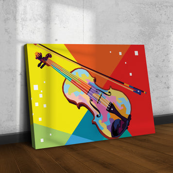 Violin Abstract Canvas Wall Art