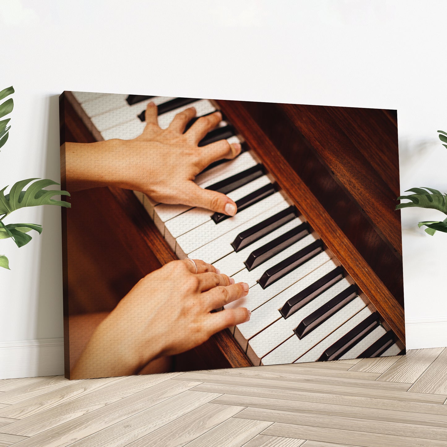 Piano Playing Canvas Wall Art - Image by Tailored Canvases 