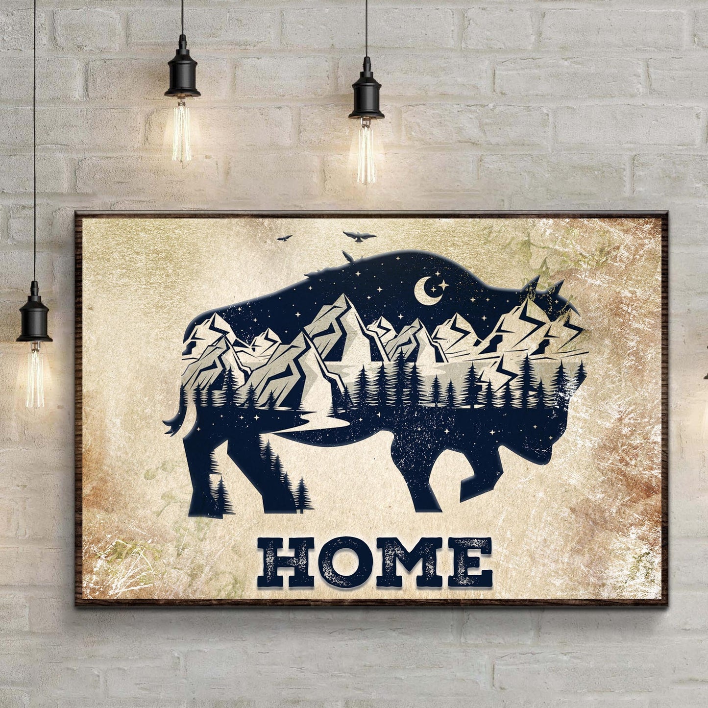Buffalo Home Sign Style 1 - Image by Tailored Canvases