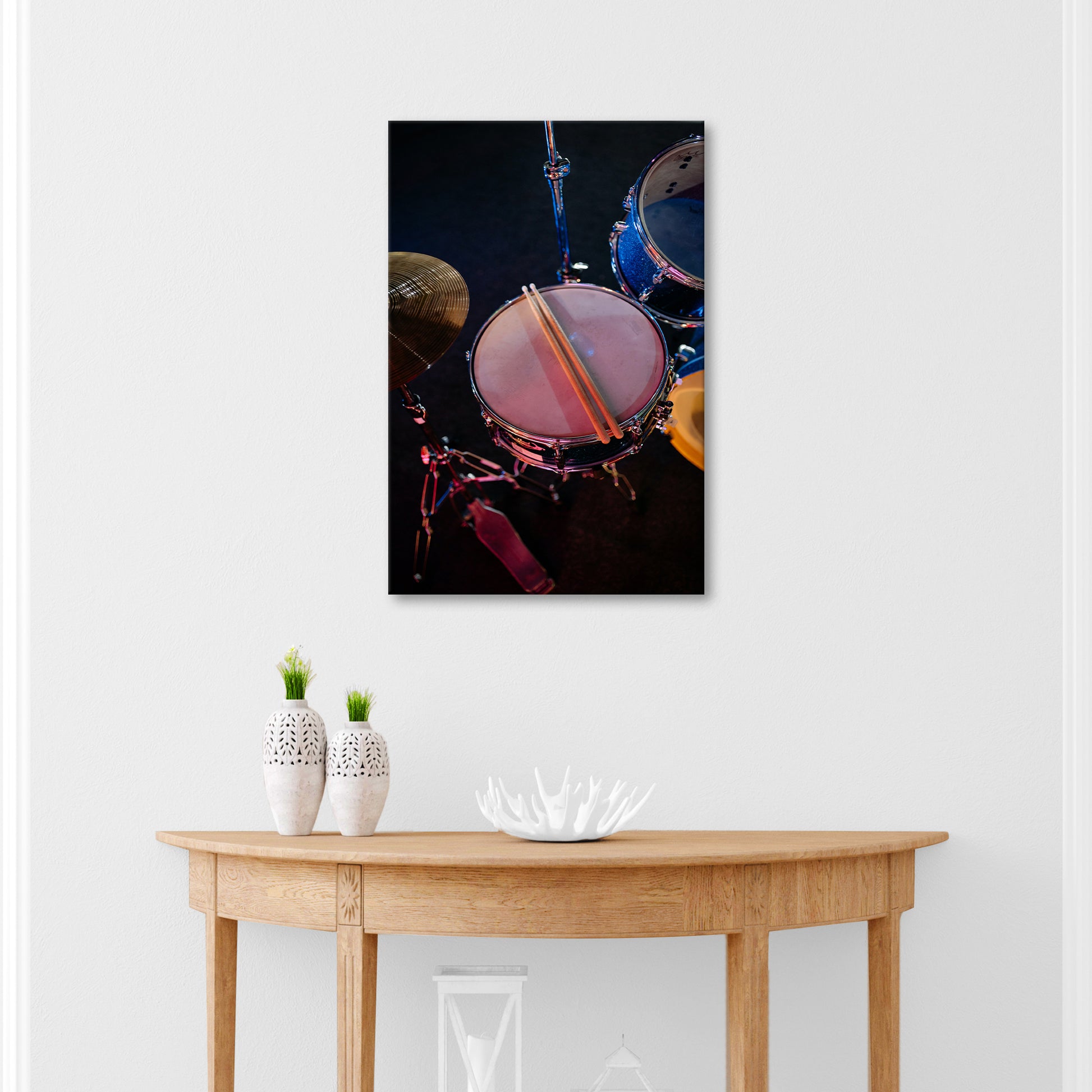 Drums Modern Canvas Wall Art Style 2 - Image by Tailored Canvases