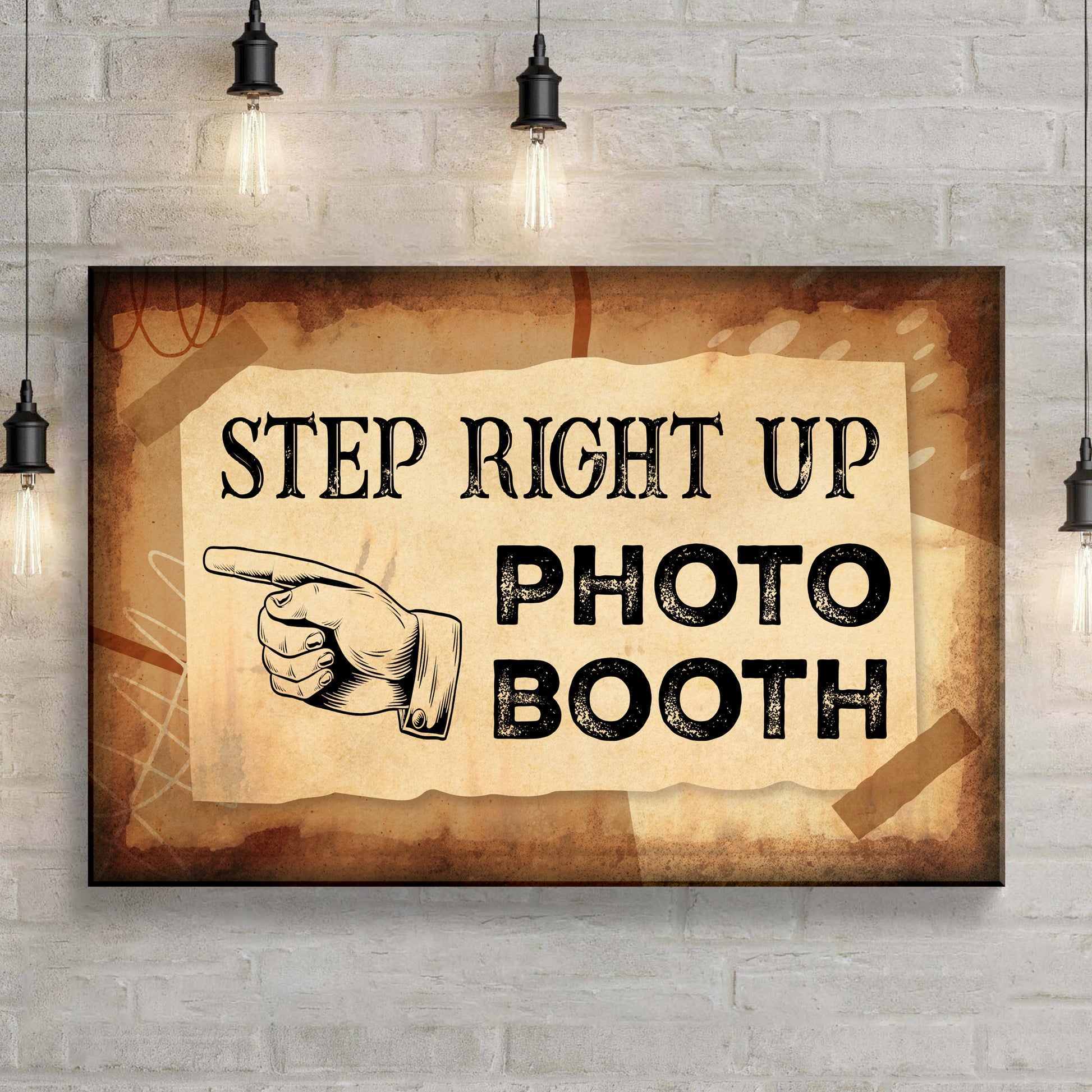 Step Right Up Photo Booth Sign Style 2 - Image by Tailored Canvases