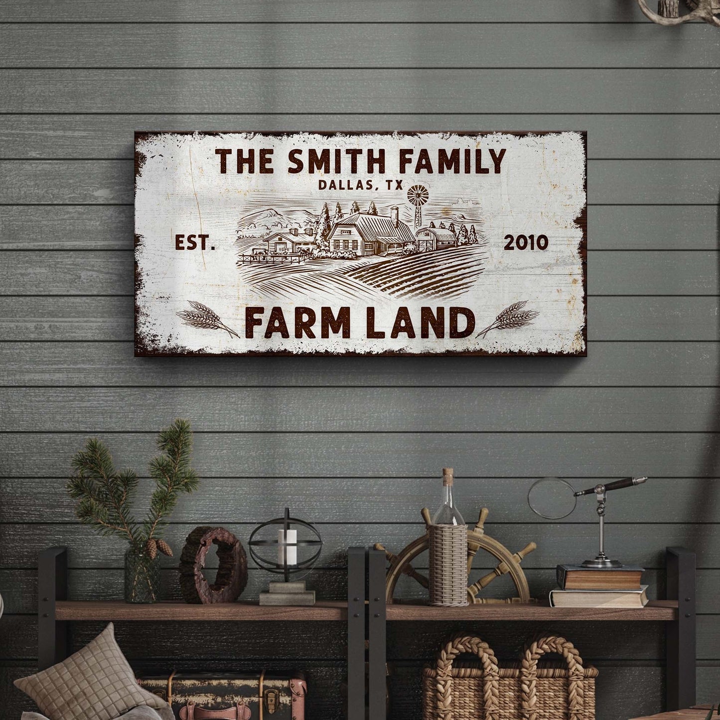 Family Farmland Sign VII  Style 2 - Image by Tailored Canvases