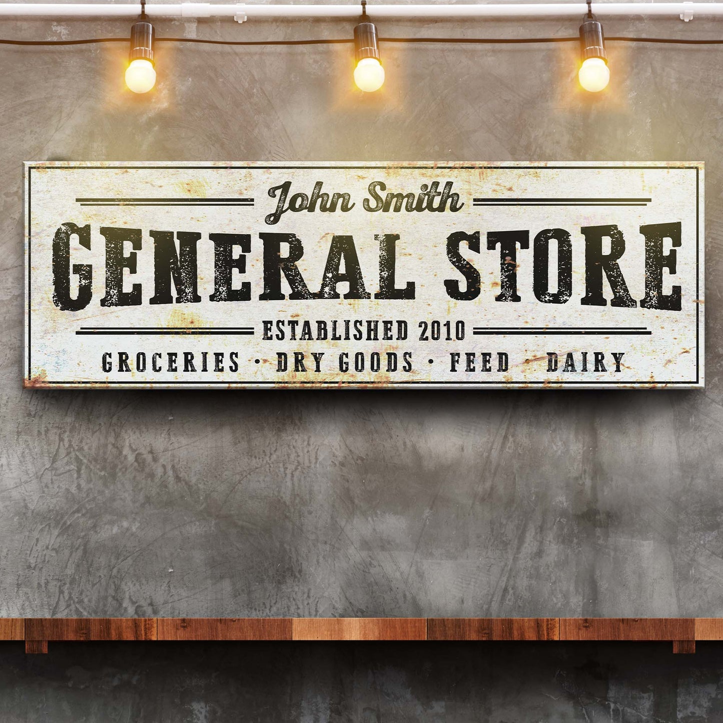 Rustic General Store Sign Style 2 - Image by Tailored Canvases