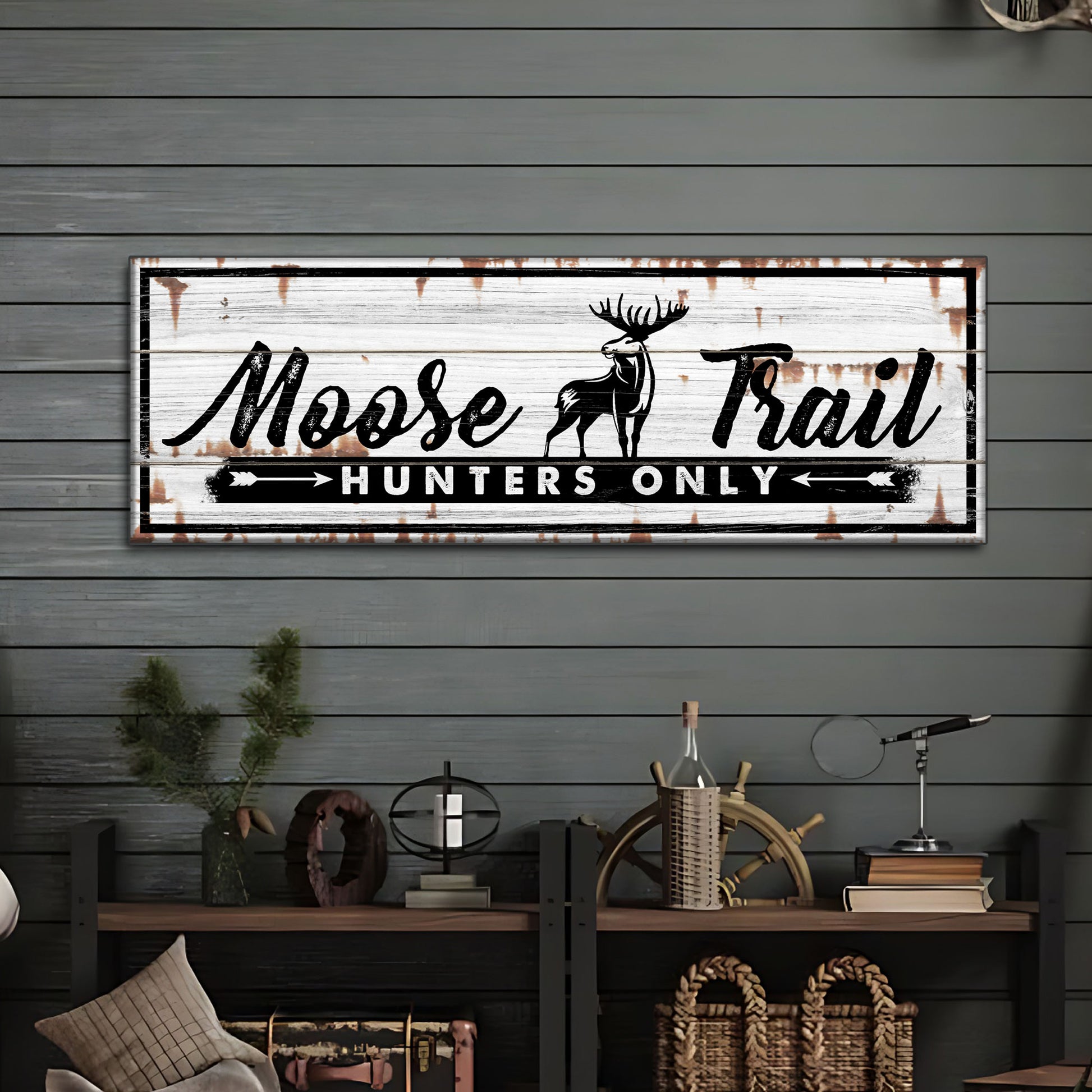 Moose Trail Sign Style 2 - Image by Tailored Canvases