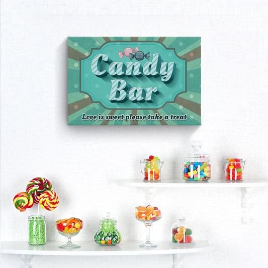 Love Is Sweet Take A Treat Candy Bar Sign II - Imaged by Tailored Canvases