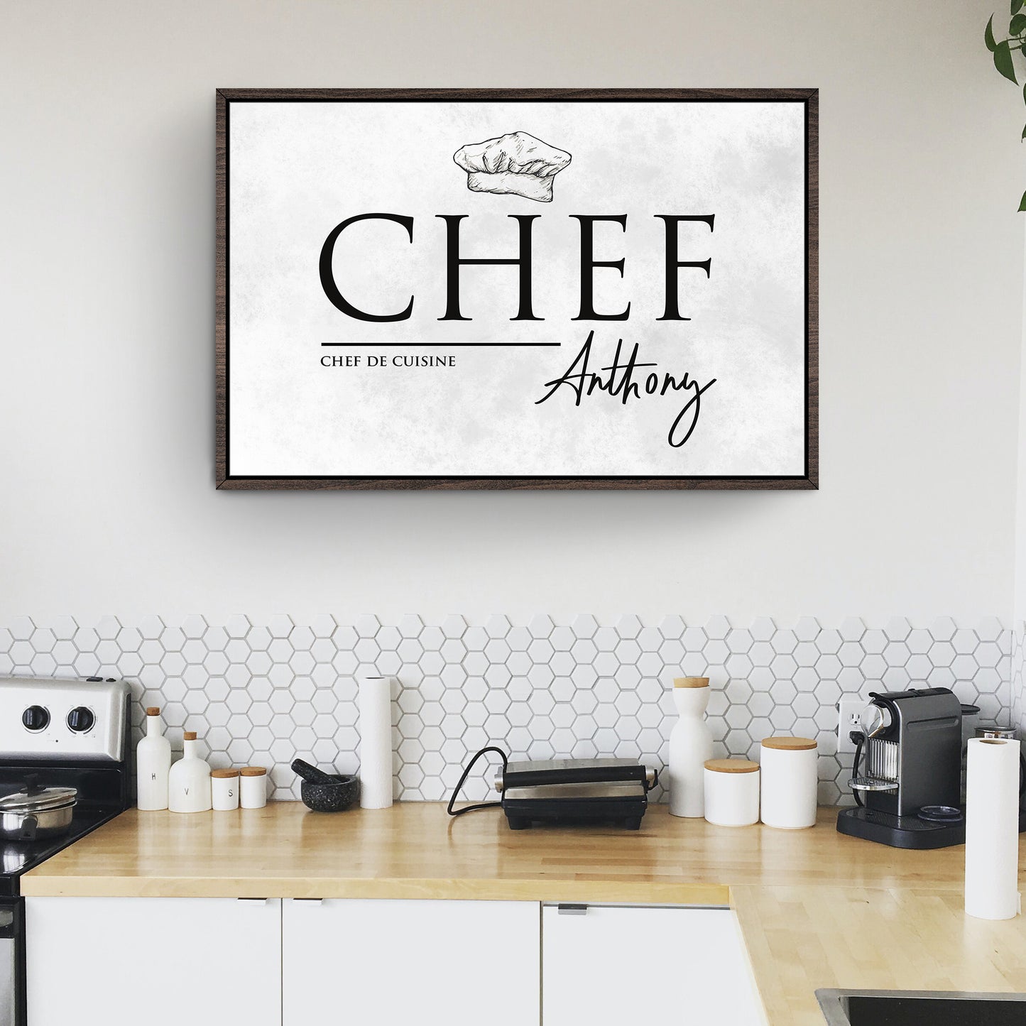 Chef De Cuisine Name Sign II Style 2 - Image by Tailored Canvases