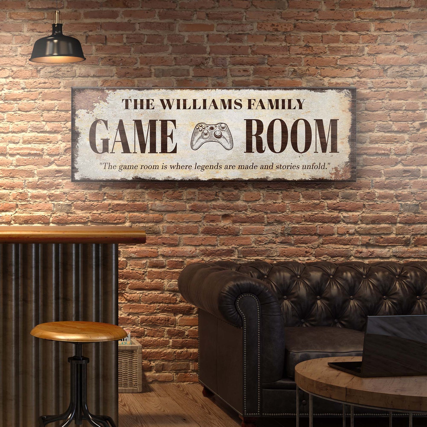 Where Legends Are Made Game Room Sign Style 2 - Image by Tailored Canvases