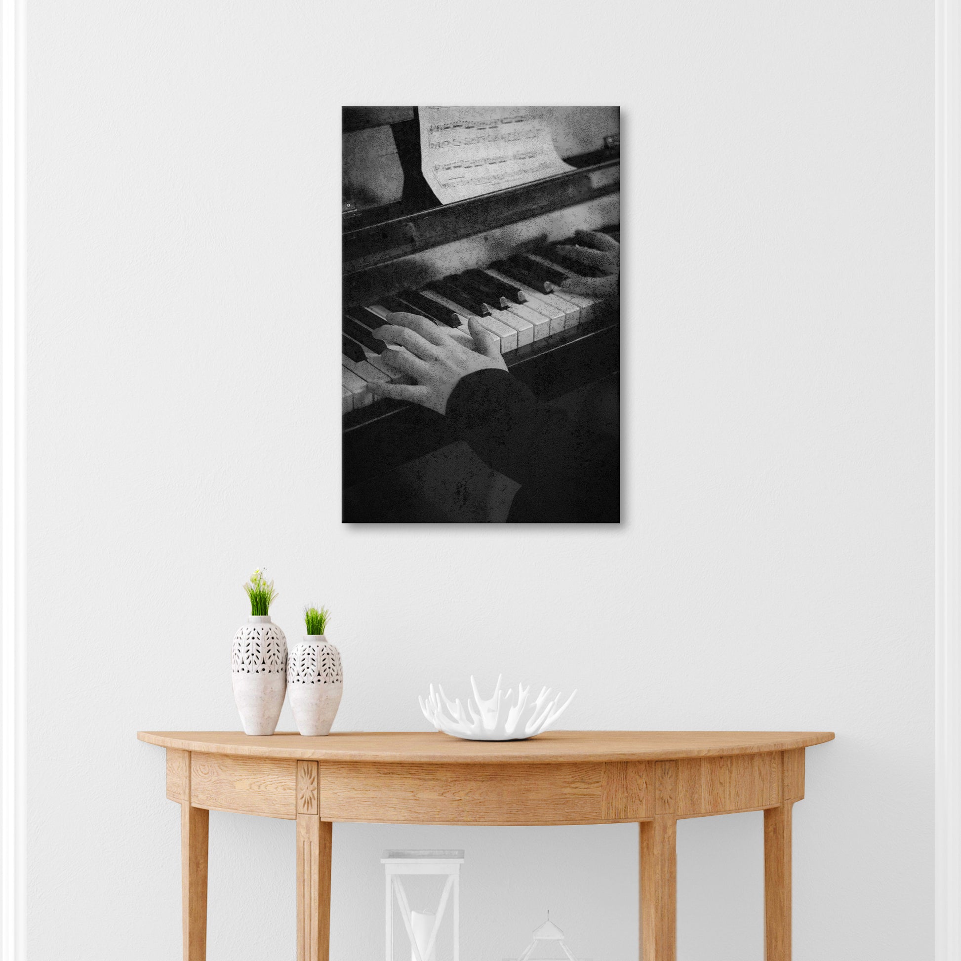 Piano Grunge Canvas Wall Art Style 2 - Image by Tailored Canvases