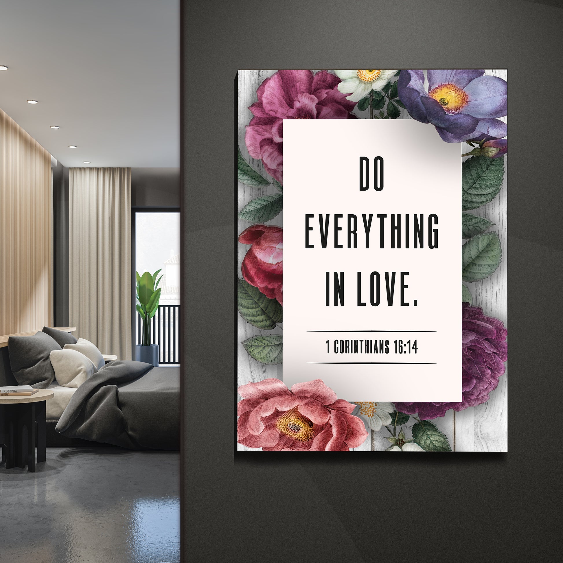 1 Corinthians 16:14 Do Everything In Love Sign Style 2 - Image by Tailored Canvases