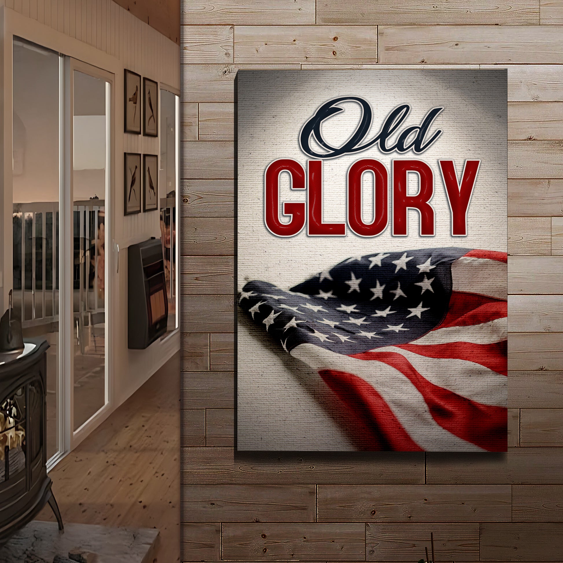 Old Glory Sign V Style 2 - Image by Tailored Canvases