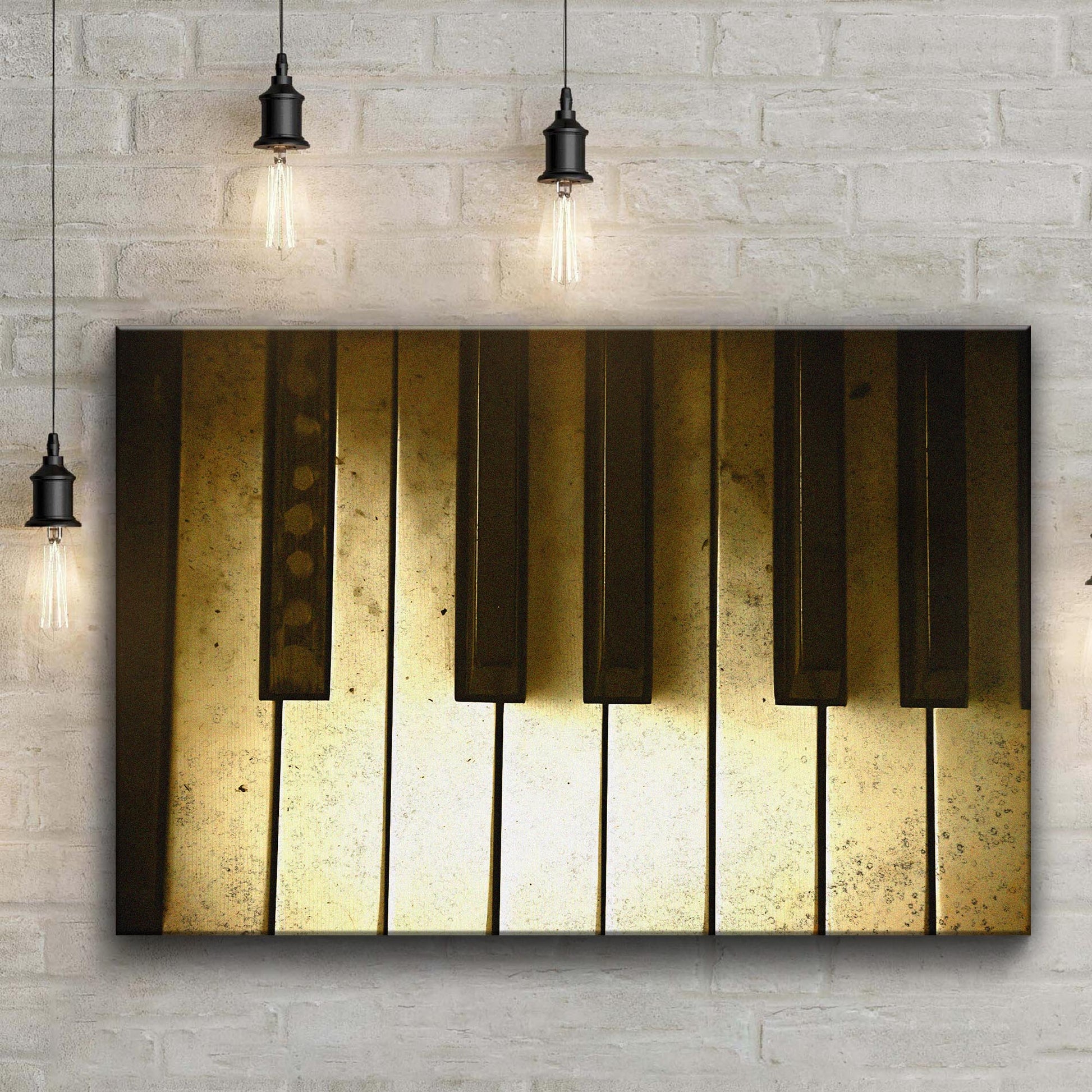 Keyboard Grunge Canvas Wall Art Style 2 - Image by Tailored Canvases