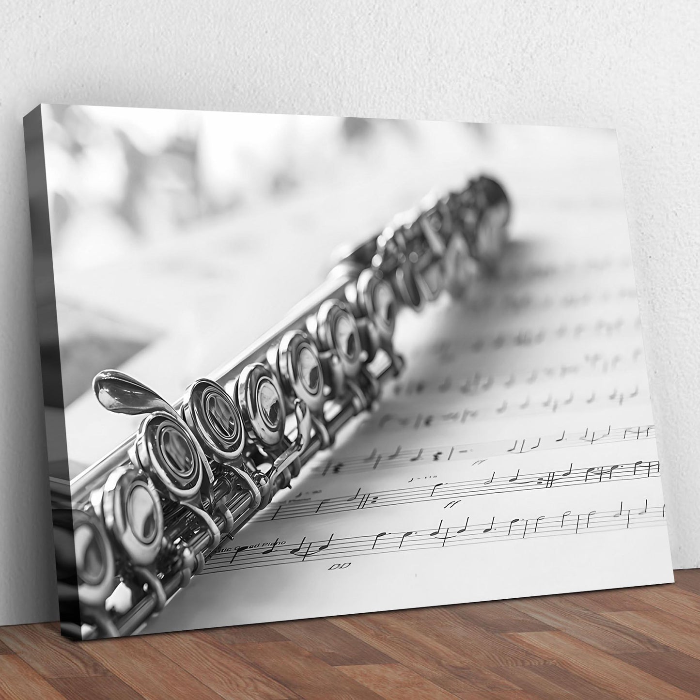 Flute Monochrome Canvas Wall Art - Image by Tailored Canvases