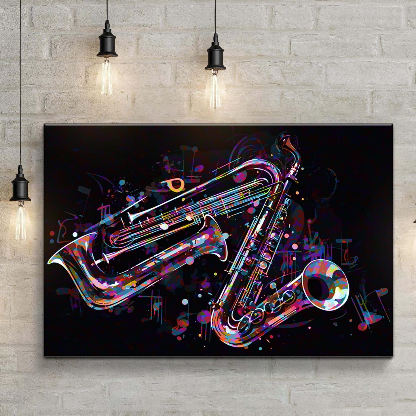 Clarinet Abstract Canvas Wall Art Style 1 - Image by Tailored Canvases