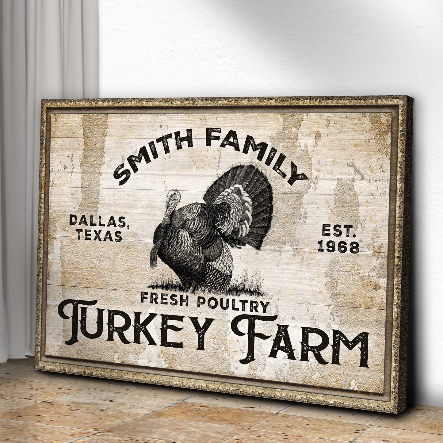 Fresh Poultry Turkey Farm Sign - Image by Tailored Canvases