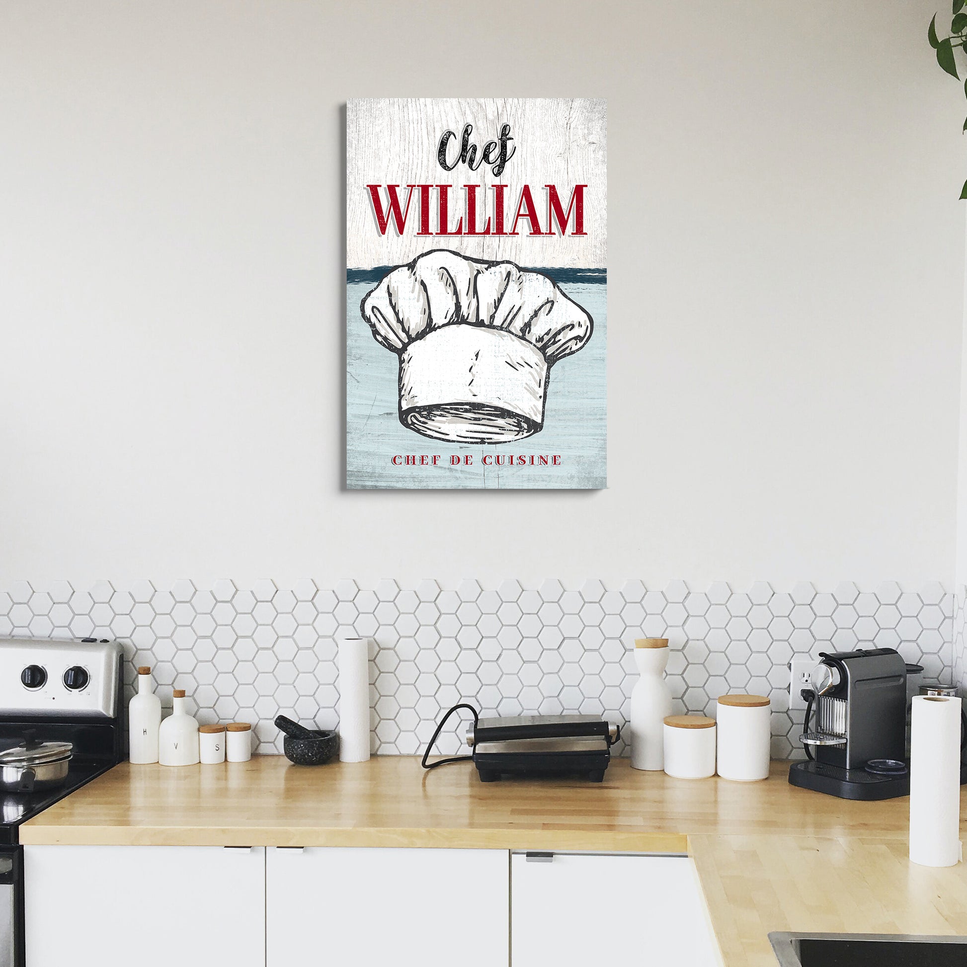 Chef De Cuisine Name Sign Style 2 - Image by Tailored Canvases