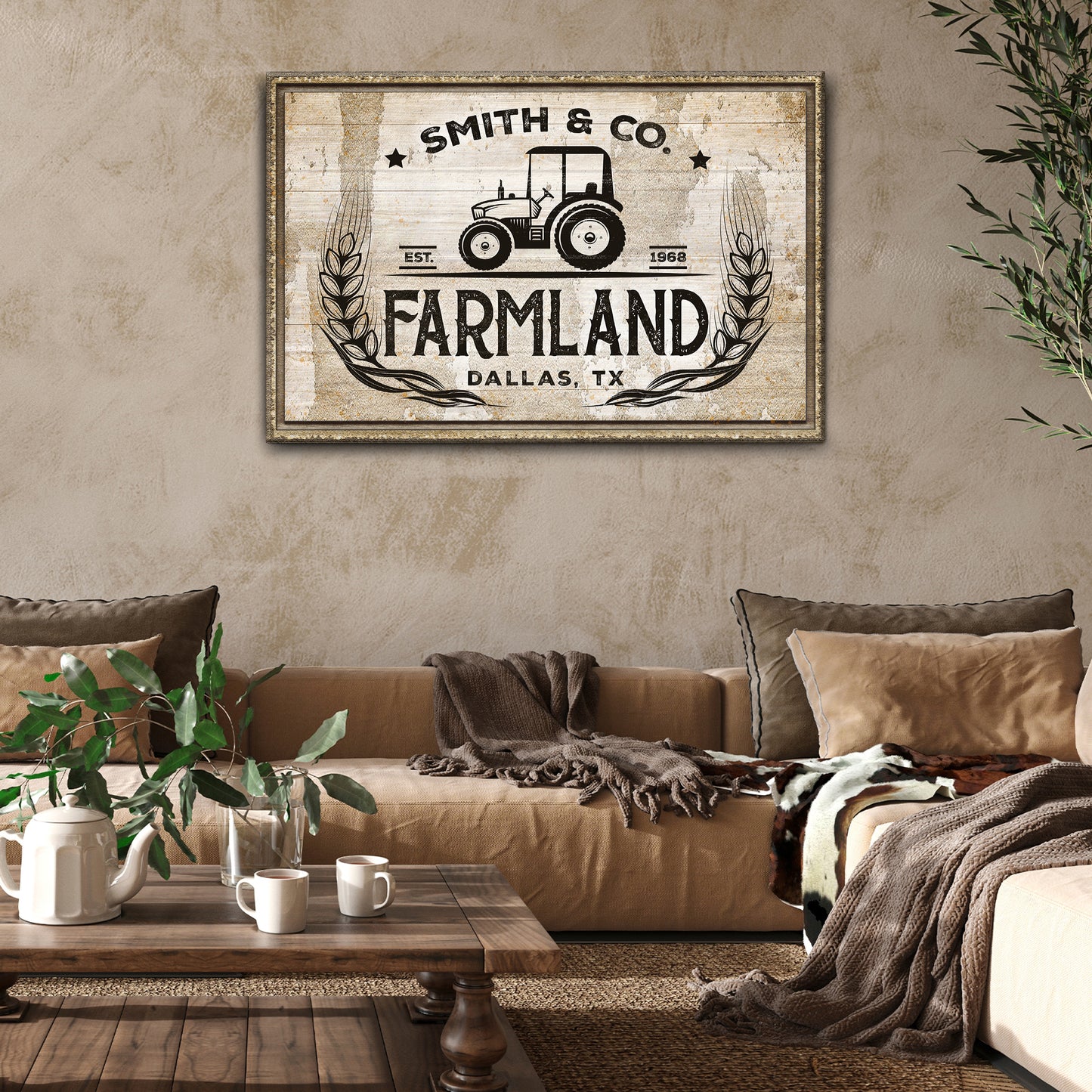 Family Farmland Sign II  Style 2 - Image by Tailored Canvases