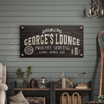 Proudly Serving Lounge Sign Style 1 - Image by Tailored Canvases