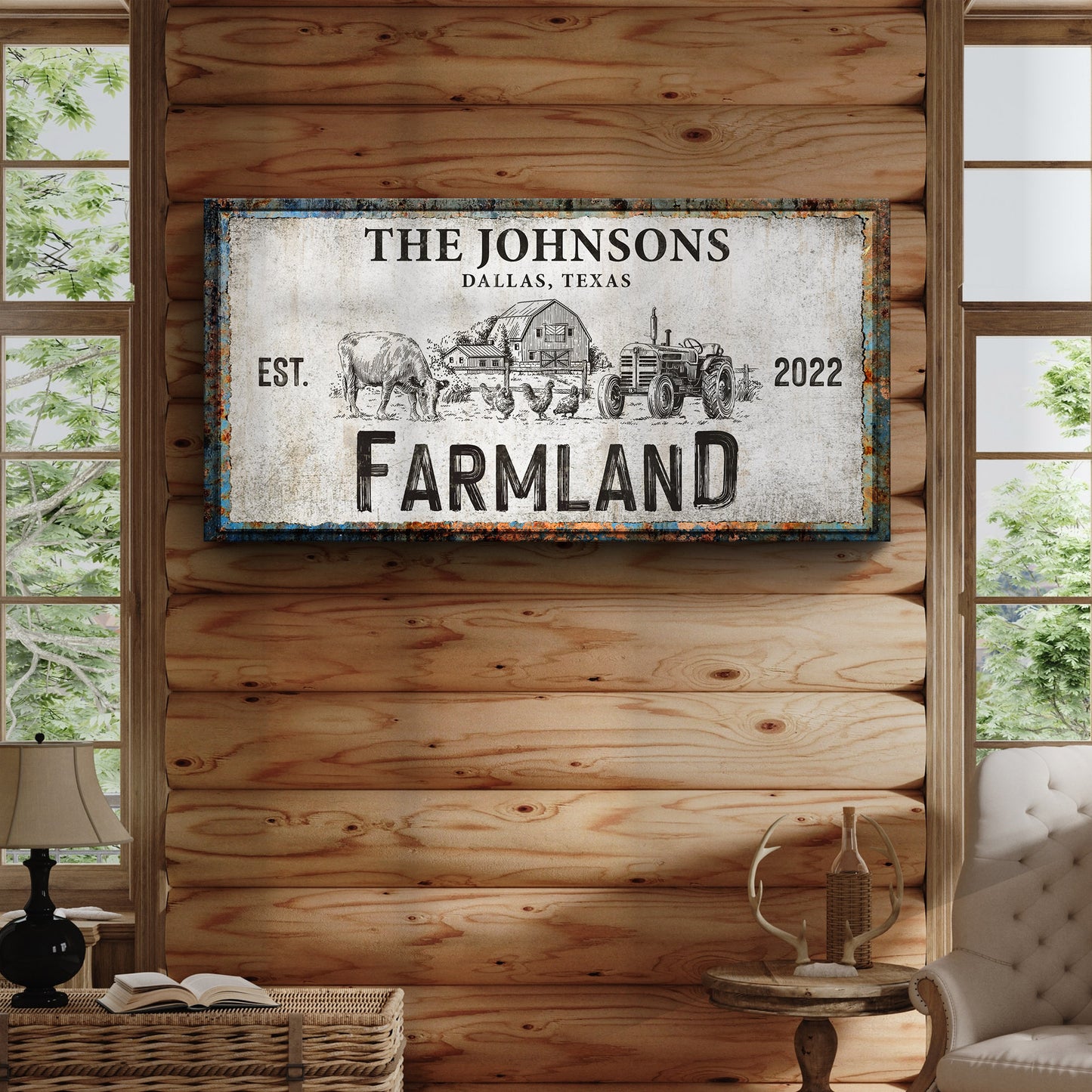  Family Farmland Sign VIII  Style 2 - Image by Tailored Canvases