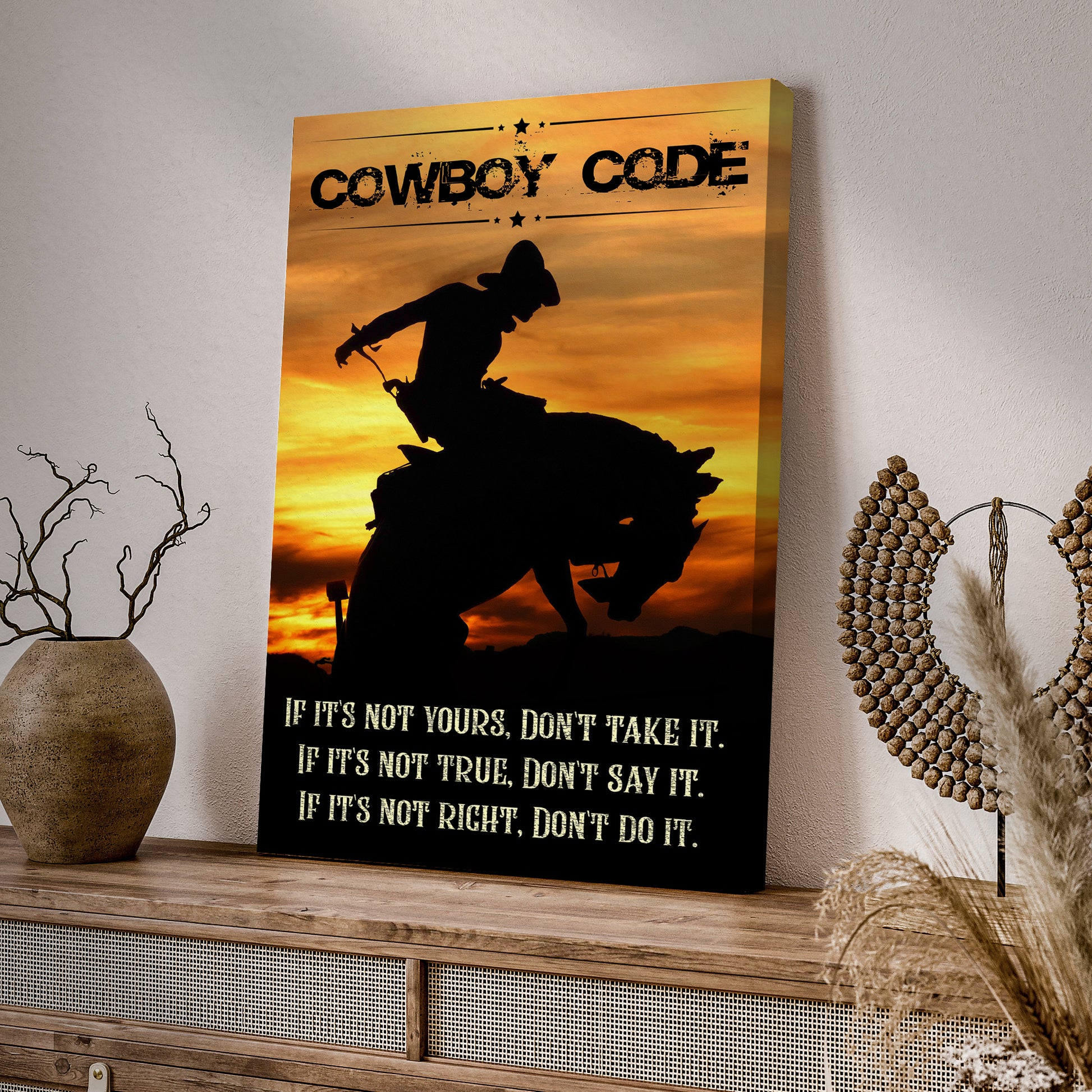 Cowboy Code Sign II - Image by Tailored Canvases