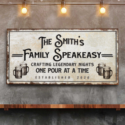 Family Speakeasy Sign - Image by Tailored Canvases