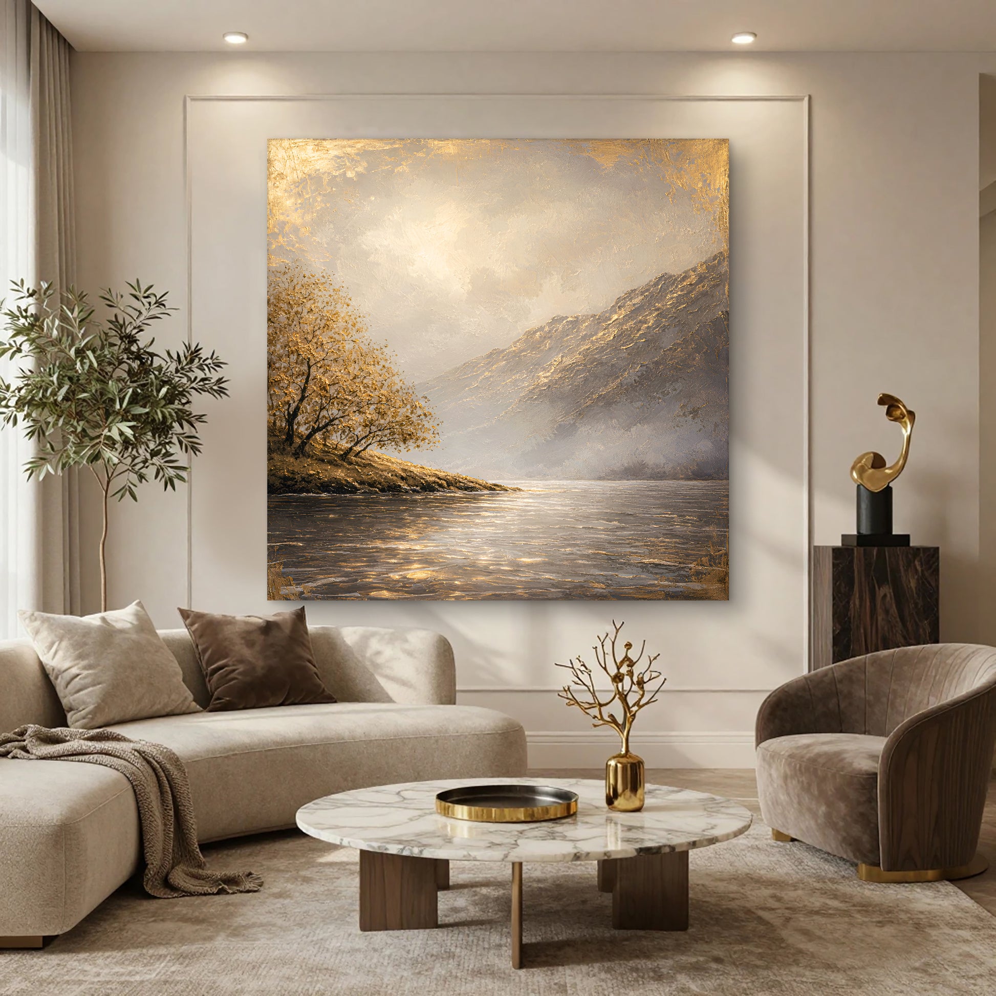 Golden Tranquil Lake