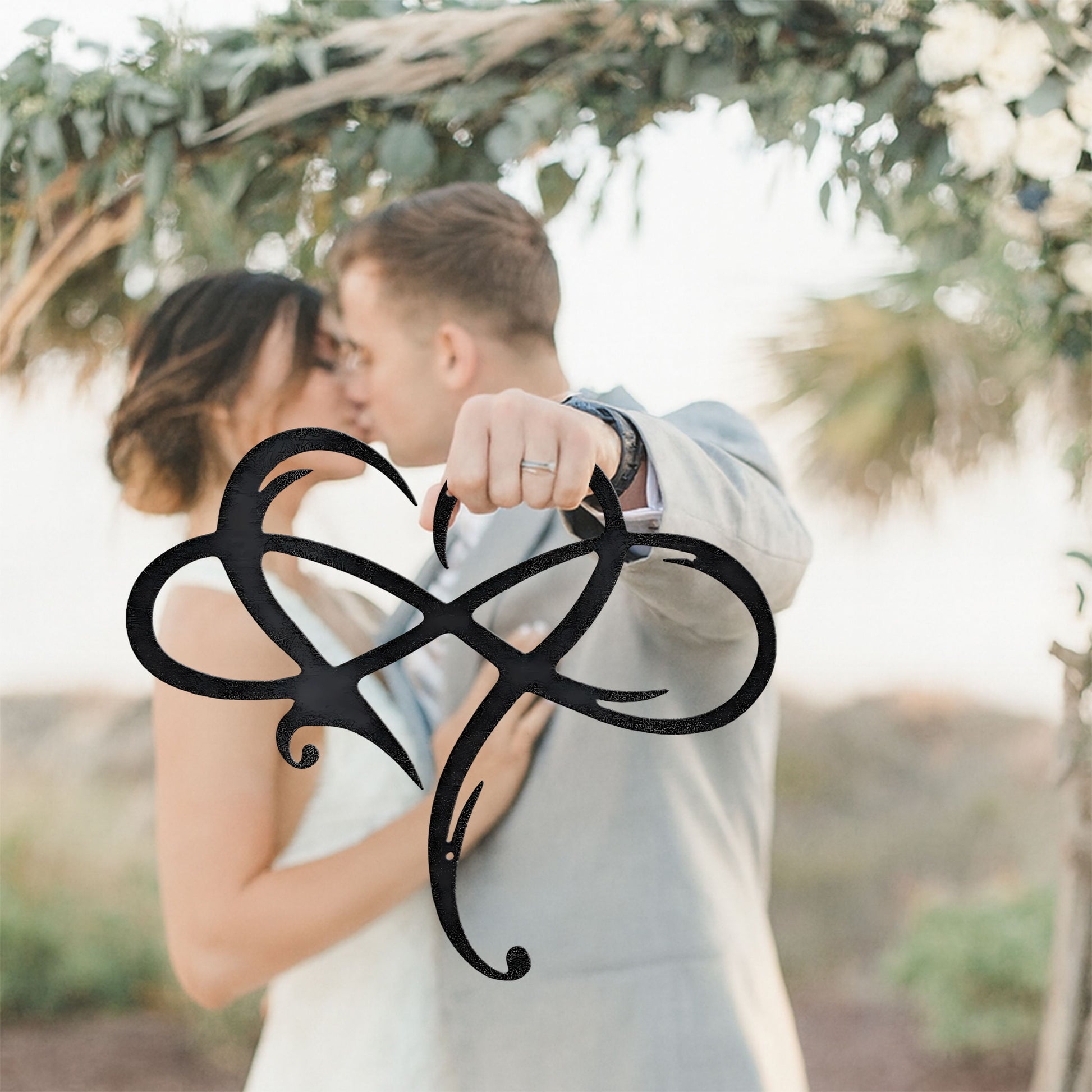 Infinity and Heart - Steel Sign