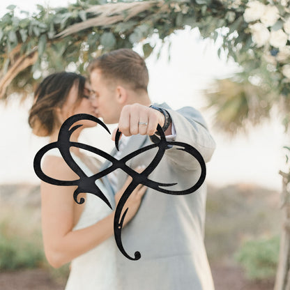 Infinity and Heart - Steel Sign