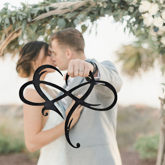Infinity and Heart - Steel Sign