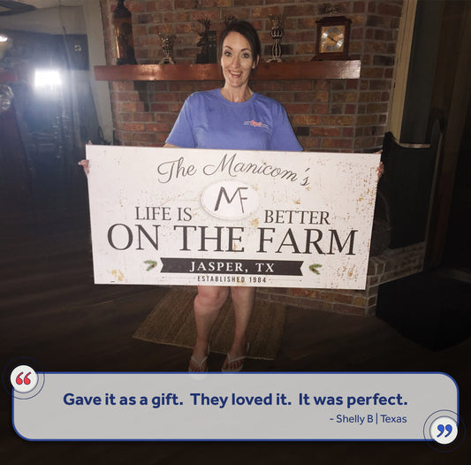 Life Is Better On The Farm Sign