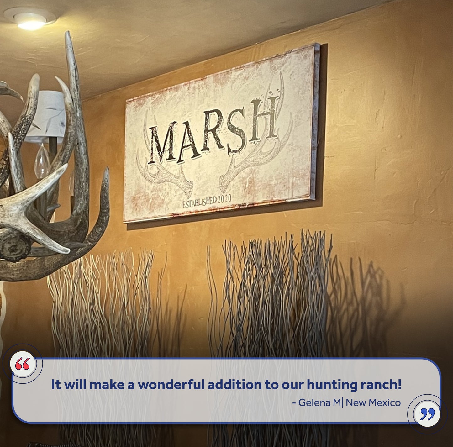 Rustic Family Antler Sign (Free Shipping)