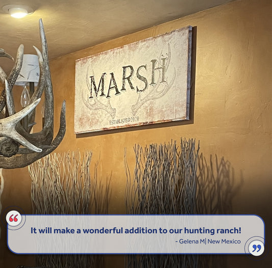 Rustic Family Antler Sign