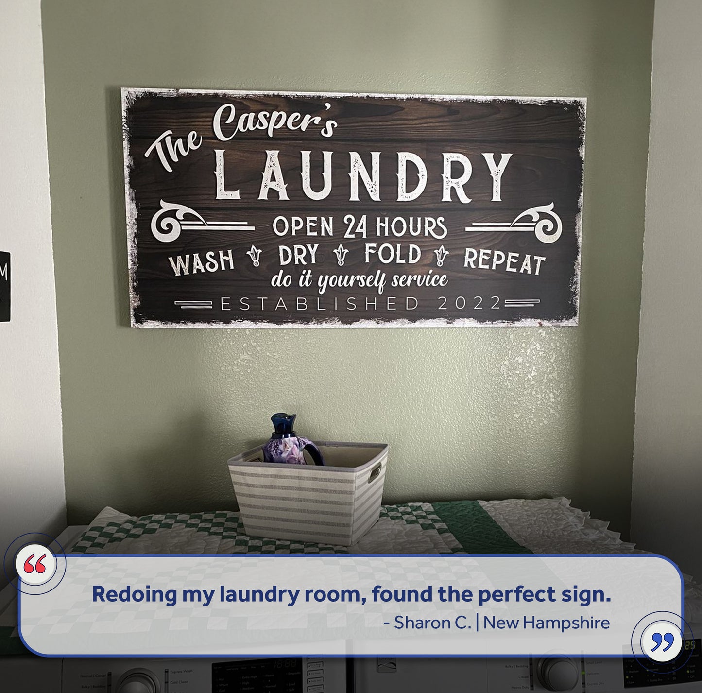 Personalized Laundry Room Sign III