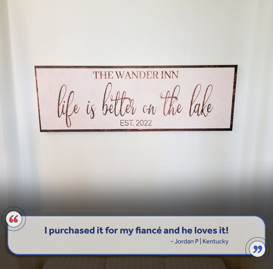 Life Is Better On The Lake Sign II