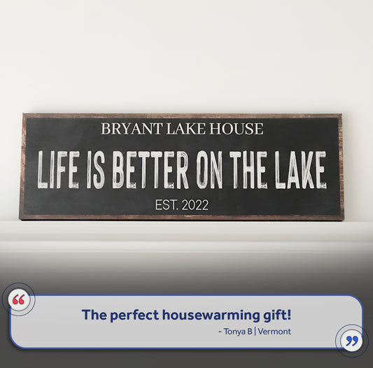 Life Is Better On The Lake Sign III