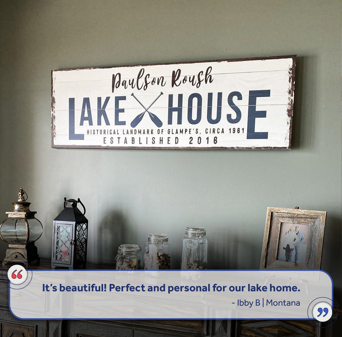 Family Lake House Sign II