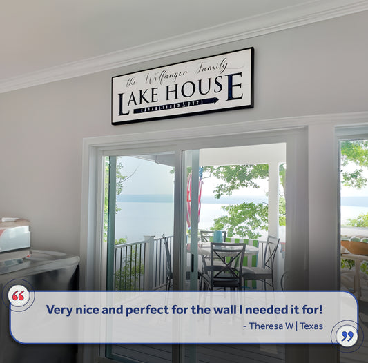 Family Lake House Sign III