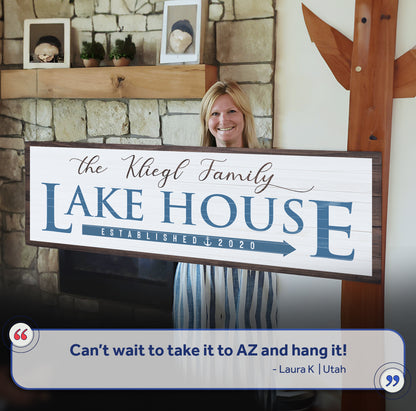 Family Lake House Sign III