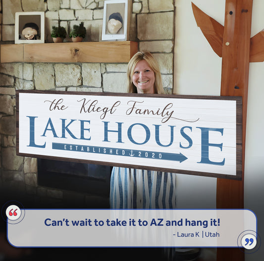 Family Lake House Sign III