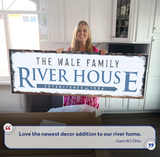 Family Lake House Sign IV