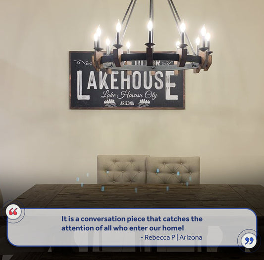 Welcome To Our Lakehouse Sign II