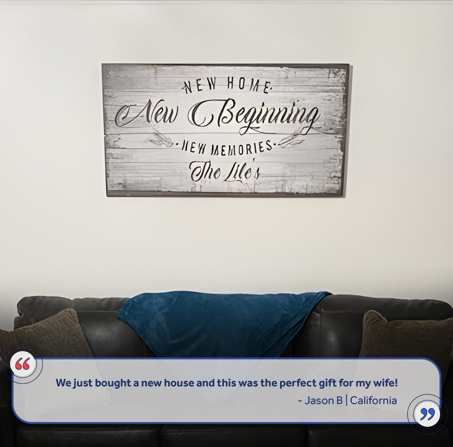New Home, New Beginning Sign IV (Free Shipping)