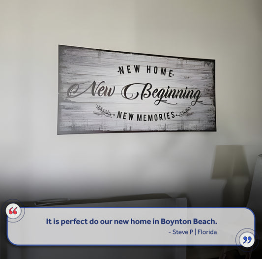 New Home, New Beginning Sign IV