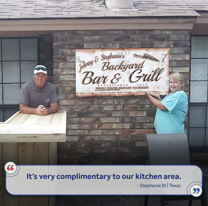Backyard Bar & Grill Sign III