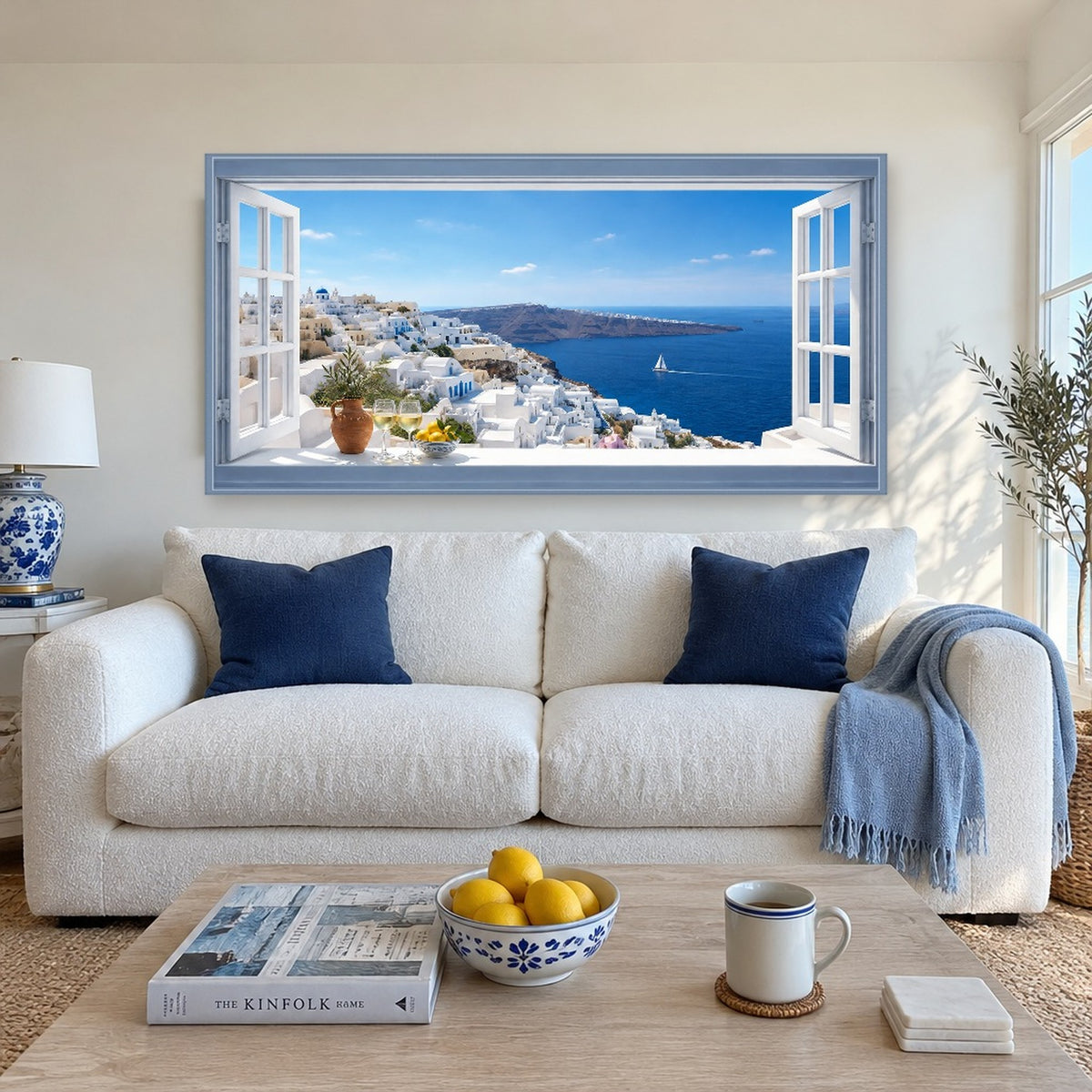 Wake Up to Your Santorini Window View
