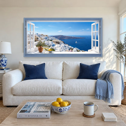 Wake Up to Your Santorini Window View