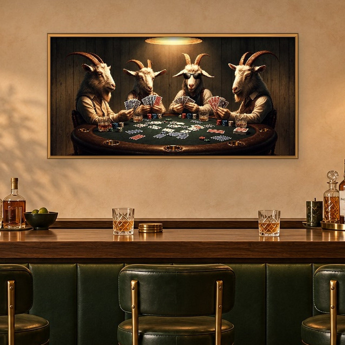Poker Night Goats Wall Art: Where the Best Stories Are Dealt