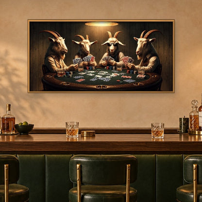 Poker Night Goats Wall Art: Where the Best Stories Are Dealt