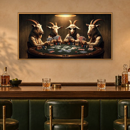 Poker Night Goats Wall Art: Where the Best Stories Are Dealt