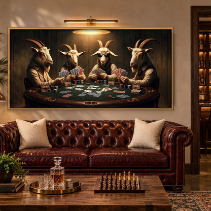 Poker Night Goats Wall Art: Where the Best Stories Are Dealt