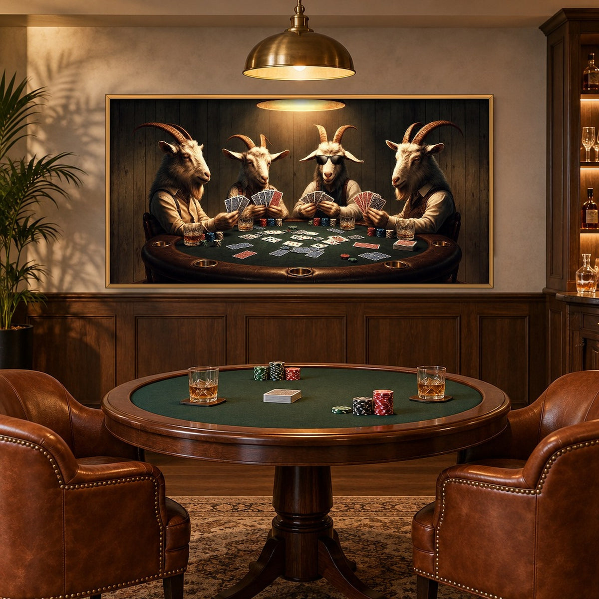 Poker Night Goats Wall Art: Where the Best Stories Are Dealt